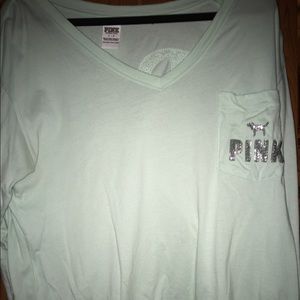 Vs pink long sleeved sequin shirt